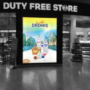 Duty Free Canada Backlit 4 inch Indoor Retail Display