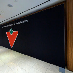 Canadian Tire 100 Year Celebration Fabric Wall