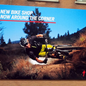 Frameless Banner for Bike Depot