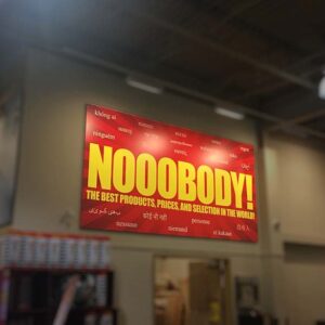Frameless Frame Retail Display