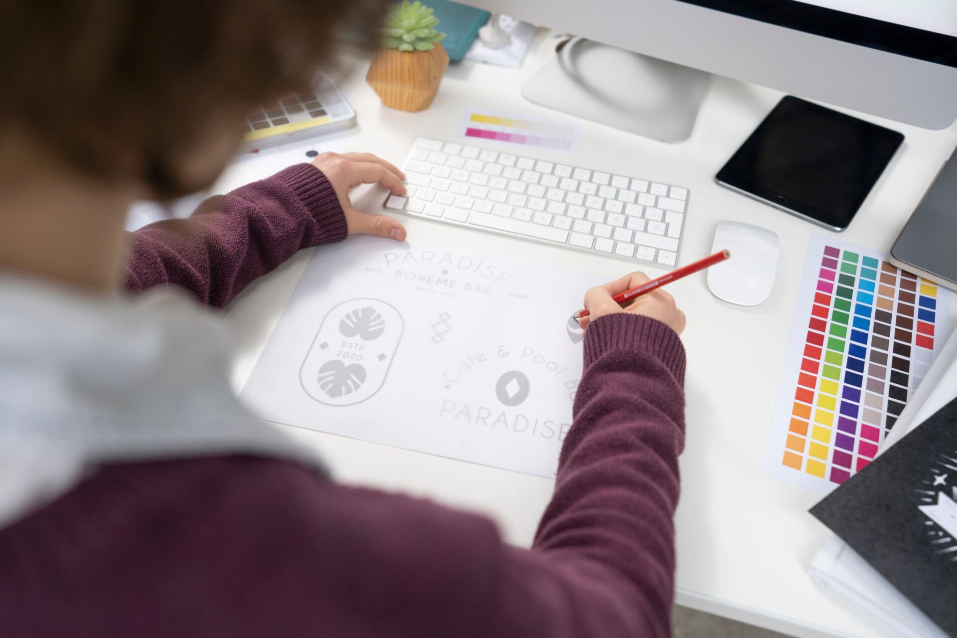 Graphic Designer at work