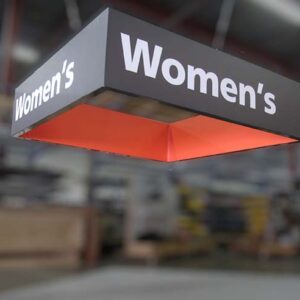 Custom Hanging Halo Square Retail Display
