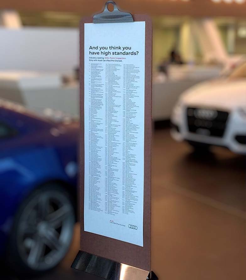Audi Custom Rigid Retail Display