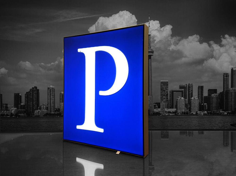 SEG lightbox with taught fabric