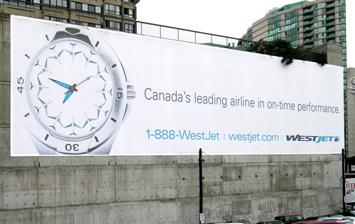 Westjet Banner Finishing